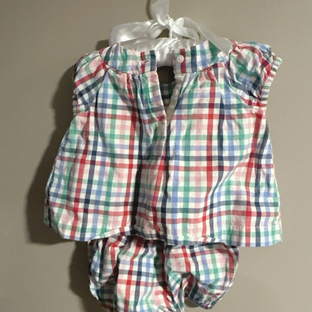 GAP Plaid Diaper Cover Set - Red, Blue, Green